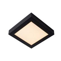 Lucide BRICE-LED - Plafonnière Badkamer - LED Dimb. - 1x22W 3000K - IP44 - Zwart - thumbnail