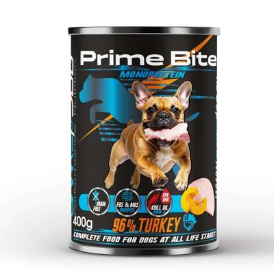 PRIME BITE Monoprotein Turkey with pumpkin - natvoer voor honden - 400g