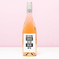 Wijnfles Crisis wanneer de wijn op is - Rosé (Blush Rosé) - thumbnail