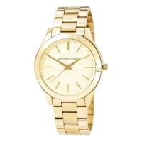 Michael Kors Dames MK3335 Slim Runway goudkleurige wijzerplaat geelgouden stalen armbandhorloge - thumbnail