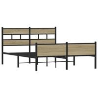 Bedframe zonder matras hout sonoma eikenkleurig 150x200 cm - thumbnail