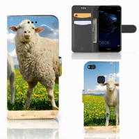 Huawei P10 Lite | Telefoonhoesje | Met pasjeshouder | Schaap en Lammetje - thumbnail