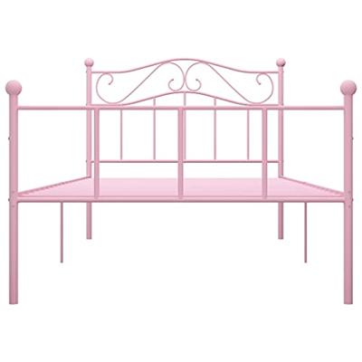 Bedframe metaal roze 90x200 cm Bedframe metaal roze 90x200 cm
