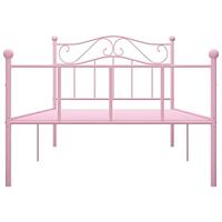 Bedframe metaal roze 90x200 cm - thumbnail