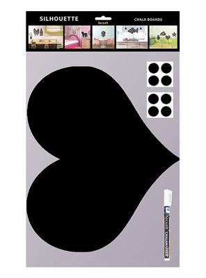 Securit FB-HEART schoolbord/toebehoren Zwart Melamine, Kunststof, Klittenband Securit FB-HEART schoolbord/toebehoren Zwart Melamine, Kunststof, Klittenband