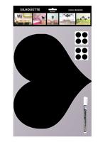 Securit FB-HEART schoolbord/toebehoren Zwart Melamine, Kunststof, Klittenband - thumbnail