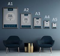 Europel clicklijst, lijst 25mm A5, zilverkleurig posterframe - thumbnail