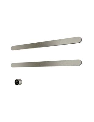 Hotbath &MORE set van 2 rails RASS80 SOFT SQUARE 80 cm met separate schakelaar en inbouw element Geborsteld Nikkel (RASS80-2GN)