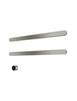 Hotbath &MORE set van 2 rails RASS80 SOFT SQUARE 80 cm met separate schakelaar en inbouw element Geborsteld Nikkel (RASS80-2GN) - thumbnail