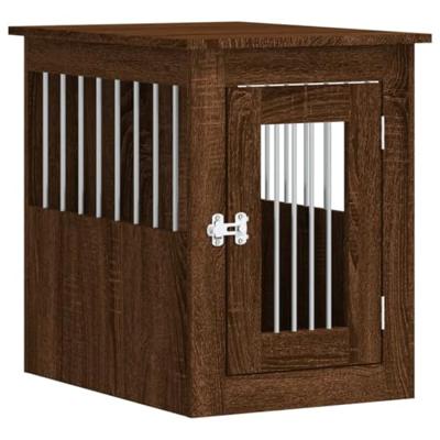 VidaXL Hondenbench 45x62x59 cm bewerkt hout bruin eikenkleur