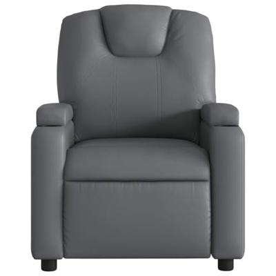 Fauteuil verstelbaar kunstleer grijs