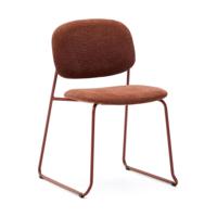 Kave Home Meli eetkamerstoel chenille Terracotta - thumbnail