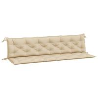 VidaXL Tuinbankkussens 2 st 200x50x7 cm oxford stof beige - thumbnail
