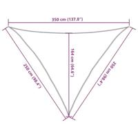 Zonnezeil 2,5x2,5x3,5 m 100% polyester oxford lichtgrijs - thumbnail