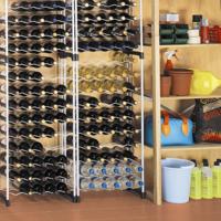 Tomado-Metaltex Barbera Wijnrek voor 50 Flessen 108x50x26 cm Zwart - thumbnail