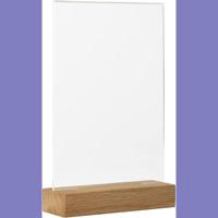 Kaarthouder Europel A5 acryl met houten voet - thumbnail