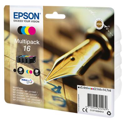 EPSON 16-pencartridge - zwart en drie kleuren - 14,7 ml
