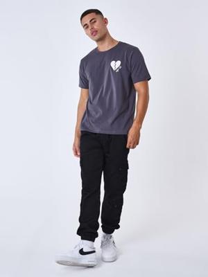 Project X Paris Gebroken Hart T-Shirt Heren Grijs - Maat S - Kleur: Grijs | Soccerfanshop
