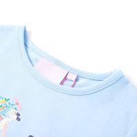 Kindershirt fiets 116 lichtblauw - thumbnail