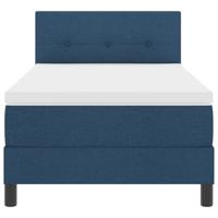 Boxspringbed met matras met matras Blauw 90 x 190 cm Stof - thumbnail