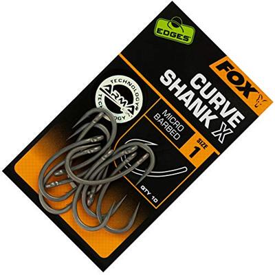 Fox Edges Curve Shank X 10st. Size 1