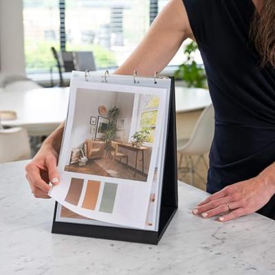 Tafelflipover rillstab a4 staand zwart 10 tassen