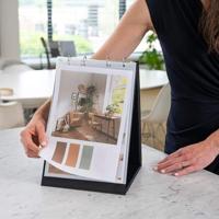 Tafelflipover rillstab a4 staand zwart 10 tassen - thumbnail