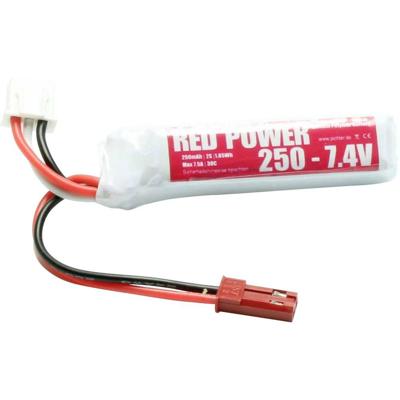 Red Power LiPo accupack 7.4 V 250 mAh Softcase JST Red Power LiPo accupack 7.4 V 250 mAh Softcase JST