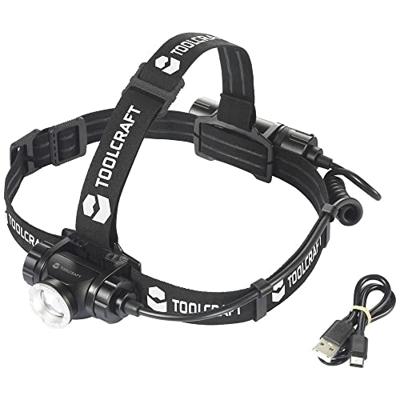 TOOLCRAFT TO-7838472 Hoofdlamp SMD LED werkt op een accu 1000 lm 5.5 h