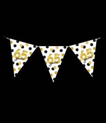 Vlaggenlijn Celebration 65 Jaar Wit/Goud/Zwart
