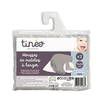 TINEO Set van 2 matrassen om te veranderen / Lichtgrijs