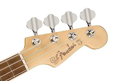 Fender Fullerton Precision Bass Uke WN Tortoiseshell Pickguard 3-Color Sunburst elektrisch-akoestische bas ukelele