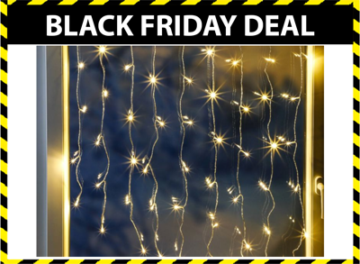 HI LED Lichtgordijn - Lichtnet - 120LEDs - Voor buiten - Warm wit