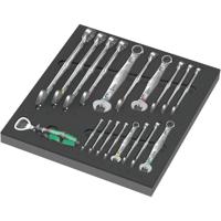 Wera 9731 schuimrubberen inzetstuk met 6003 joker set 1, 19-delig gereedschapsset (zwart/grijs, combinatie ratelsleutelset, in schuimrubberen inzet voor werkplaatswagen) - thumbnail