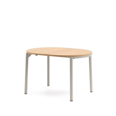 Kave Home Uitschuifbare Eettafel 'Montuiri' Eiken, 120 - 200 x 90cm, kleur Grijs Kave Home Uitschuifbare Eettafel 'Montuiri' Eiken, 120 - 200 x 90cm, kleur Grijs