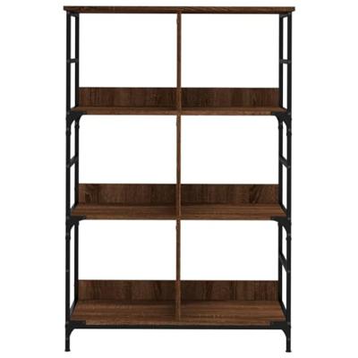 Boekenrek 78,5x33x117,5 cm bewerkt hout bruineikenkleurig