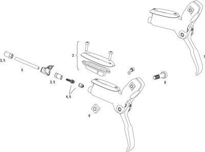 SRAM schijfrem "level" disc brake level fr. 950mm black