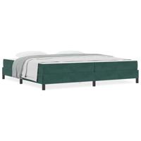 Boxspringbed met matras Donkergroen 200 x 200 cm Fluweel - thumbnail