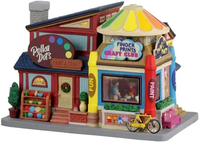 Lemax polka dot's clubhouse verlicht kersthuisje Caddington Village 2023