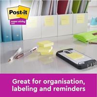 Post-it Notes, 100 vel, ft 76 x 76 mm, geel, pak van 16 blokken + 4 gratis - thumbnail