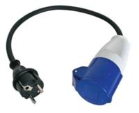Verloopkabel CEE-contrastekker naar hybride Schuko-stekker 0,4m - thumbnail