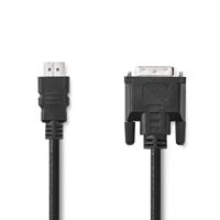 HDMI - DVI-kabel | HDMI-connector - DVI-D 24+1-pins male | 2,0 m | Zwart - thumbnail