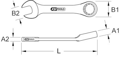 KS Tools 518.0010 518.0010 Ring-steeksleutel Sleutelbreedte (metrisch) 10 mm