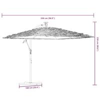 Parasol met stalen paal 246x246x230 cm groen - thumbnail
