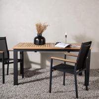 Nohr Uitschuifbare Tuintafel 'Taysha' Teakhout, 152/210 x 90cm, kleur Zwart - thumbnail