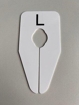 Maataanduider ovaal wit/zwart L