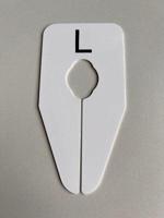 Maataanduider ovaal wit/zwart L - thumbnail