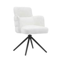 Tower Living Draaibare Eetkamerstoel 'Rumo' kleur Ecru - thumbnail