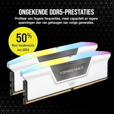 RAM geheugen Corsair CMH32GX5M2B6400Z36W 32 GB DDR5 6400 MHz RAM geheugen Corsair CMH32GX5M2B6400Z36W 32 GB DDR5 6400 MHz