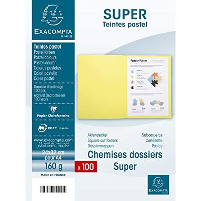 Exacompta dossiermap Super 180, voor ft A4, pak van 100 stuks, lichtblauw
